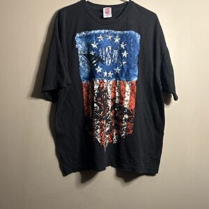 Vintage BaySide USA Black Graphic T Shirt XL 100% Cotton